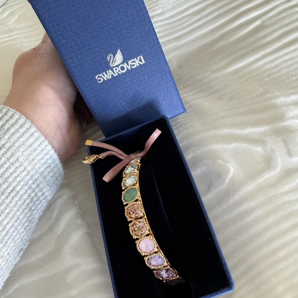 Swarovski Gold Multi Color Crystal Bracelet